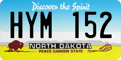 ND license plate HYM152