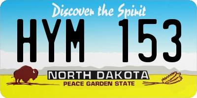 ND license plate HYM153