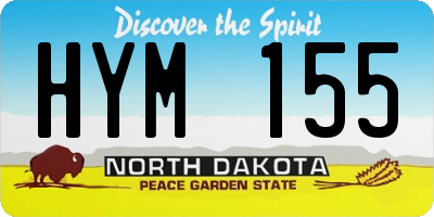 ND license plate HYM155