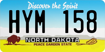 ND license plate HYM158