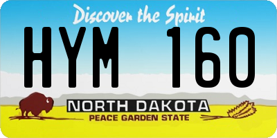 ND license plate HYM160
