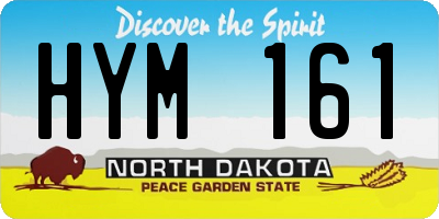 ND license plate HYM161