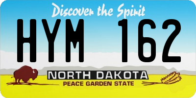ND license plate HYM162