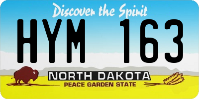 ND license plate HYM163