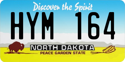 ND license plate HYM164