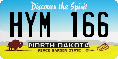 ND license plate HYM166