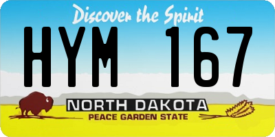 ND license plate HYM167