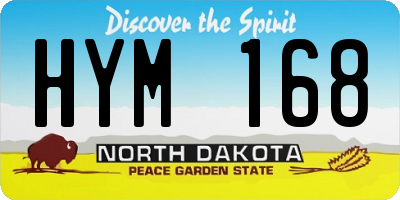 ND license plate HYM168