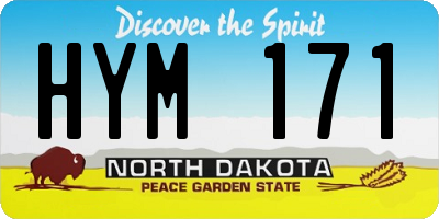 ND license plate HYM171