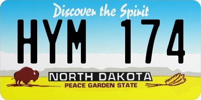 ND license plate HYM174