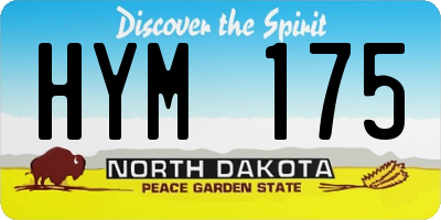 ND license plate HYM175