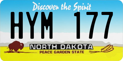 ND license plate HYM177