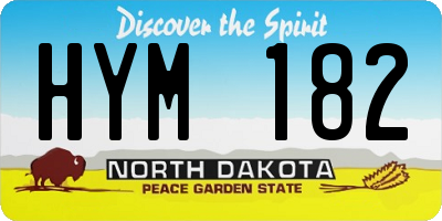 ND license plate HYM182
