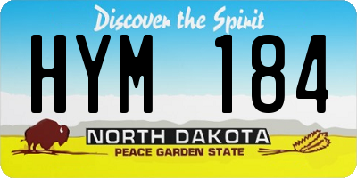 ND license plate HYM184