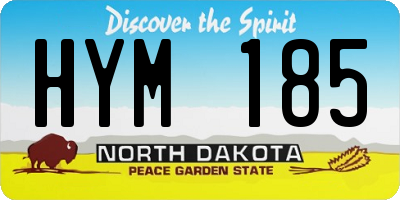 ND license plate HYM185