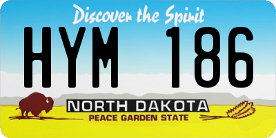ND license plate HYM186