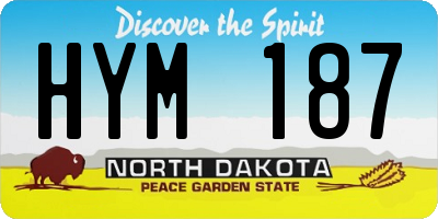ND license plate HYM187