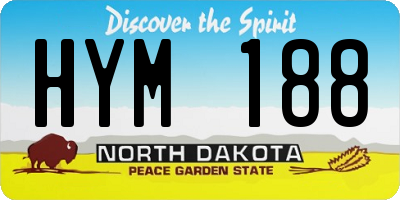 ND license plate HYM188