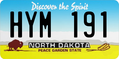 ND license plate HYM191