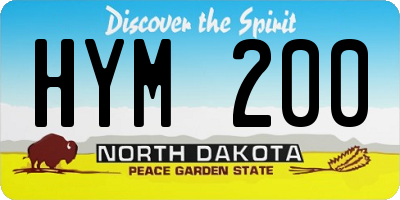ND license plate HYM200