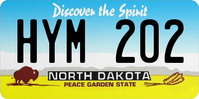 ND license plate HYM202