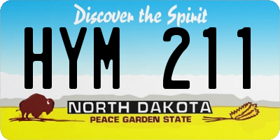 ND license plate HYM211