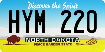 ND license plate HYM220