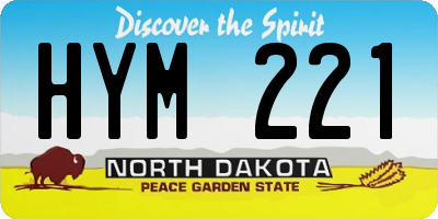 ND license plate HYM221