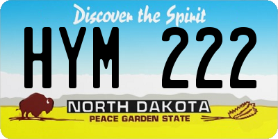 ND license plate HYM222