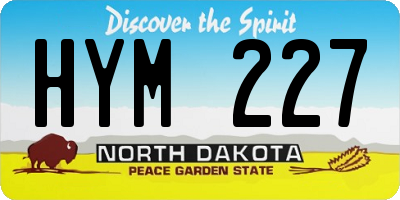 ND license plate HYM227