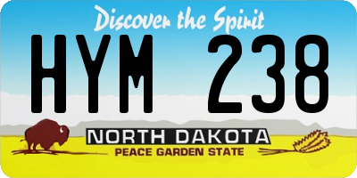 ND license plate HYM238