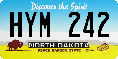 ND license plate HYM242