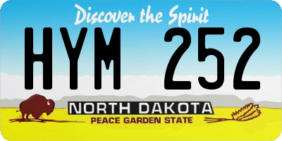 ND license plate HYM252