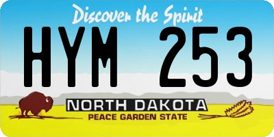 ND license plate HYM253