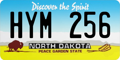 ND license plate HYM256