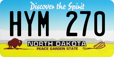 ND license plate HYM270