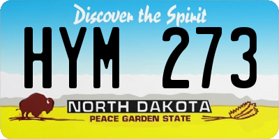 ND license plate HYM273