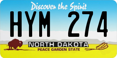 ND license plate HYM274