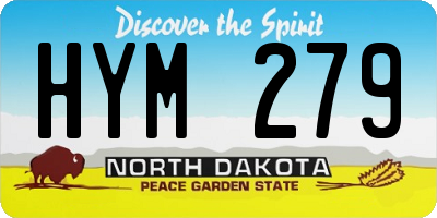 ND license plate HYM279