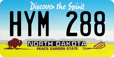 ND license plate HYM288
