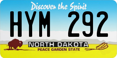 ND license plate HYM292