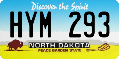ND license plate HYM293