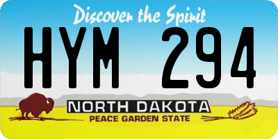ND license plate HYM294