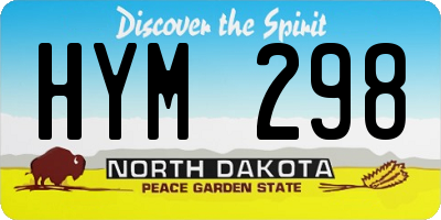ND license plate HYM298