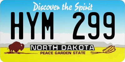 ND license plate HYM299