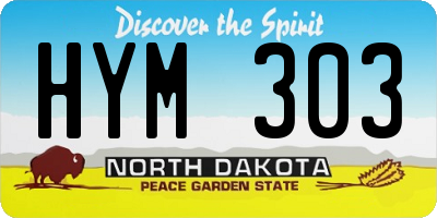 ND license plate HYM303