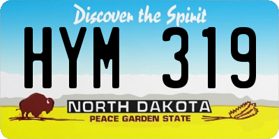 ND license plate HYM319