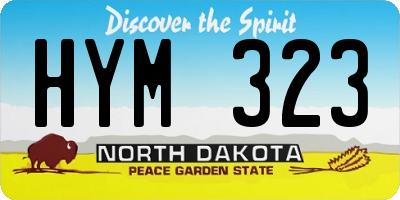 ND license plate HYM323