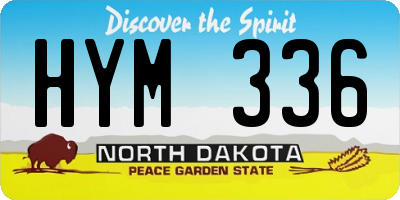 ND license plate HYM336