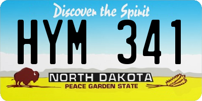 ND license plate HYM341